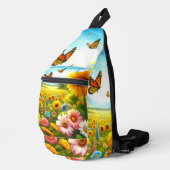 蝶とヒマワリフローラスリングバッグ スリングバッグ (右コーナー)
