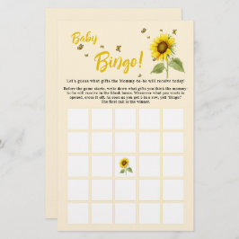蝶とヒマワリベビービンゴゲームフライヤー