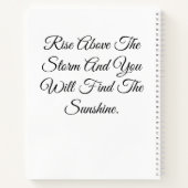 蝶とヒマワリ感動的引用文。 ノートブック (裏面)