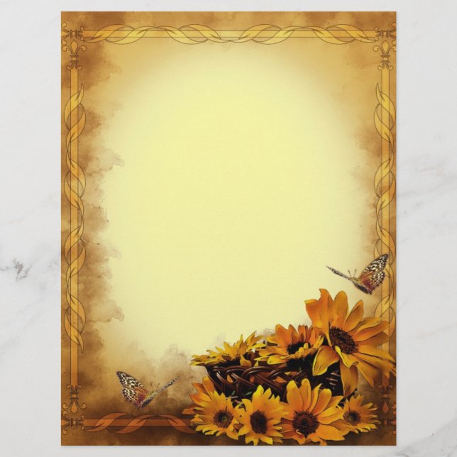 蝶とヒマワリ文房具 (正面)