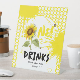 蝶とヒマワリ1stバースデードリンク 台座サイン