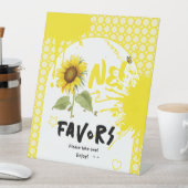 蝶とヒマワリ1st誕生日の好意 台座サイン (インサイチュ)