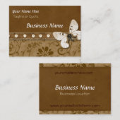 蝶とビーズ 名刺 (正面/裏面)