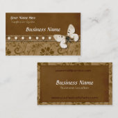 蝶とビーズ 名刺 (正面/裏面)