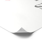 蝶とピンクのフローラ赤ちゃんシャワー歓迎サイン ポスター (角)