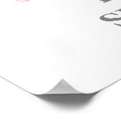 蝶とピンクのフローラ赤ちゃんシャワー歓迎サイン ポスター (角)