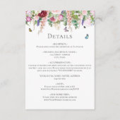 蝶とピンクの紫の花 エンクロージャーカード (正面)