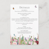 蝶とピンクの紫の花 エンクロージャーカード (正面)