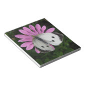 蝶とピンクの花メモ帳 ノートパッド (アングル)