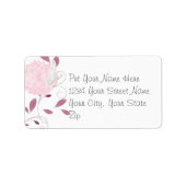 蝶とピンクの菊 ラベル (正面)