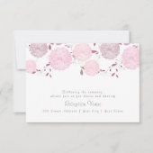 蝶とピンク菊の披露宴 招待状 (正面)