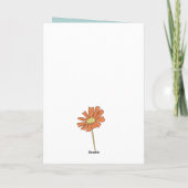 蝶とフラワーズコテージコア悔やみや弔慰 カード (裏面)