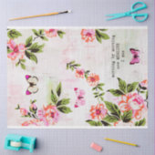 蝶とフローラのグランジ分離 薄葉紙 (クラフト)