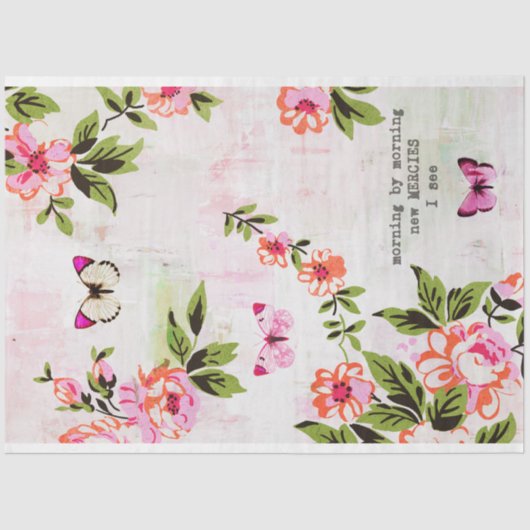 蝶とフローラのグランジ分離 薄葉紙 (正面)