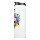 蝶とフローラハート パーソナライズされた タンブラー (回転右)