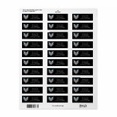 蝶とフローラハート ラベル (フルシート)