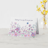 蝶とフローラ縁どの共感表 カード (黄色い花)