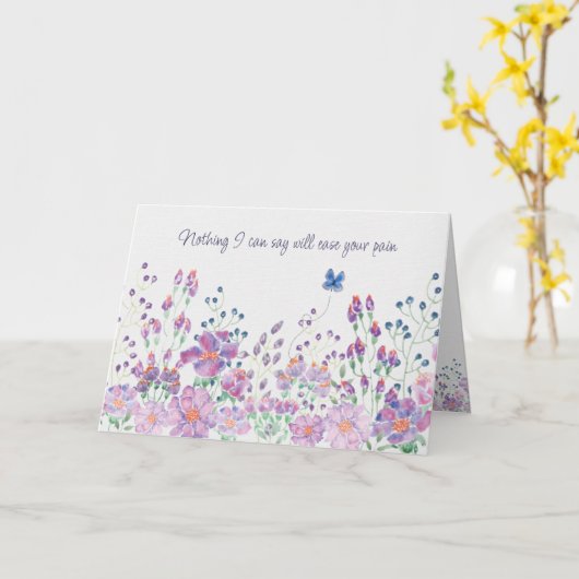 蝶とフローラ縁どの共感表 カード (黄色い花)