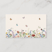 蝶とフローラ赤ちゃんシャワーおむつラッフル エンクロージャーカード (裏面)