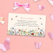 蝶とフローラ赤ちゃんシャワーブックベビー エンクロージャーカード