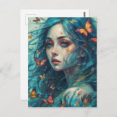 蝶とブルースのシリーズ1 ポストカード (正面/裏面)