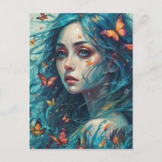 蝶とブルースのシリーズ1 ポストカード (正面)