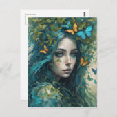 蝶とブルースのシリーズ3 ポストカード (正面/裏面)