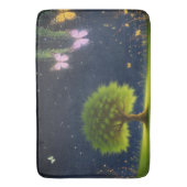 蝶とホタル付きナイトウィローツリー バスマット (正面縦)