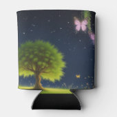 蝶とホタル付きナイトウィローツリー 缶クーラー (裏面)