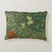 蝶とポピーby Vincent vanゴッホ アクセントクッション (裏面)
