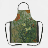 蝶とポピーby Vincent vanゴッホ エプロン (正面)