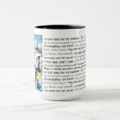 蝶とポーズをするヨガパン マグカップ (中央)