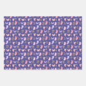 蝶とマッシュルーム王室のオンブルー ラッピングペーパーシート (正面2)