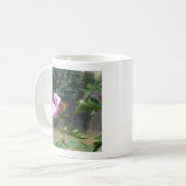 蝶とムクゲ コーヒーマグカップ (正面左)