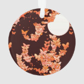 蝶とムーンスケープ – サンゴ、チョコレート オーナメント (裏面)