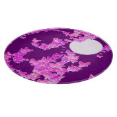 蝶とムーンスケープ – 蘭、アメジスト カッティングボード (角)