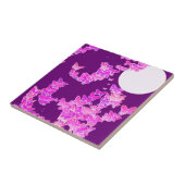 蝶とムーンスケープ – 蘭、アメジスト タイル (側面)