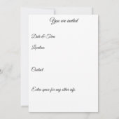 蝶とユリ 招待状 (裏面)