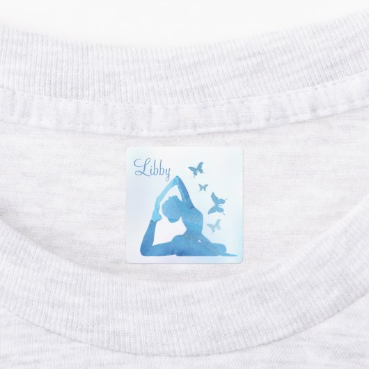 蝶とヨガ ラベル (貼付)