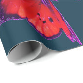 蝶とラッピング紙ブルー ラッピングペーパー (ロールコーナー)