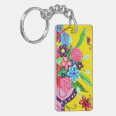 蝶とラディバグアクリルキーチェーン キーホルダー (正面左)