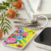 蝶とラディバグアクリルキーチェーン キーホルダー (正面右)