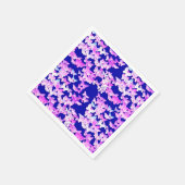 蝶とラベンダーと濃紺 スタンダードカクテルナプキン (角)