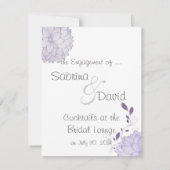 蝶とラベンダーキク婚約 案内状 (裏面)