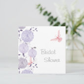 蝶とラベンダークリサンセースブライダルシャワー 招待状 (スタンド正面)
