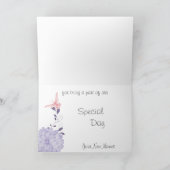 蝶とラベンダー菊ありがとう サンキューカード (内部)