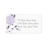 蝶とラベンダー菊 ラベル (正面)