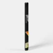 蝶とレースのデザインのブラックiPhone iPadケース iPhoneケース (右側面)