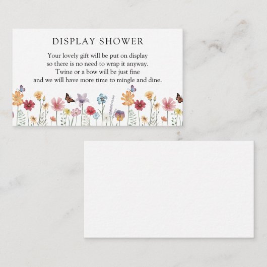 蝶とワイルドフラワーシャワーエンクロージャカード エンクロージャーカード (正面/裏面)