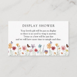 蝶とワイルドフラワーシャワーエンクロージャカード エンクロージャーカード
